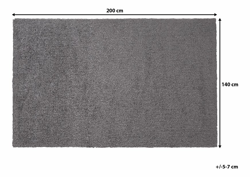 Koberec 200x140 cm Damte (tmavě šedá)