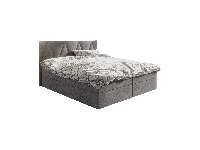 Manželská posteľ  Boxspring 140 cm Fade 3 (sivá) (s matracom a úložným priestorom)