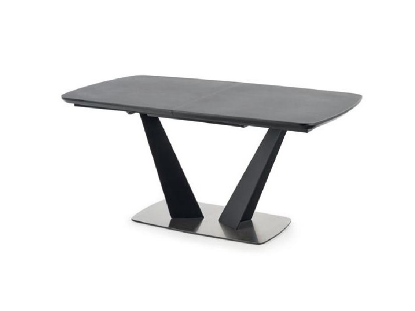Rozkládací jídelní stůl 160-220 cm Fredda (černá + šedá) (pro 6 8 osob)