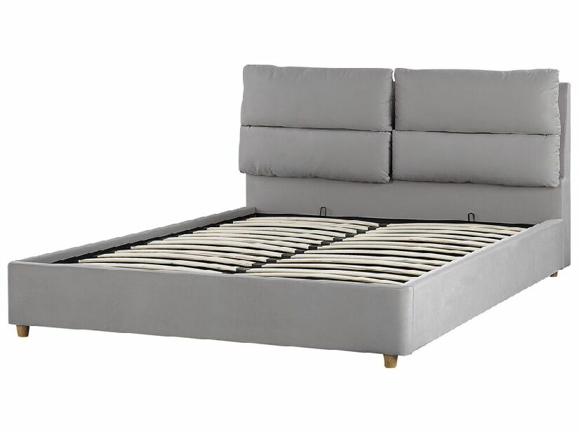 Manželská postel 160 cm Batil (šedá) (s roštem) (s úl. prostorem)