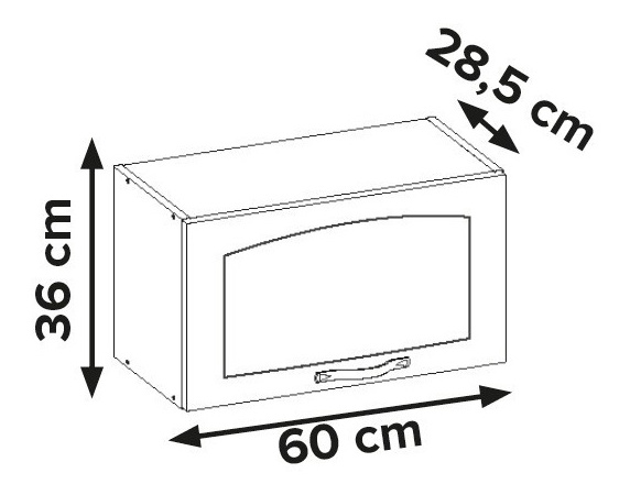 Horní kuchyňská skříňka Abram AL3/OKAP (dub samoa + cappuccino + bílý lesk)