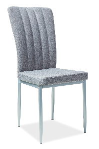 Jídelní židle Jan (šedá + stříbrné nohy)