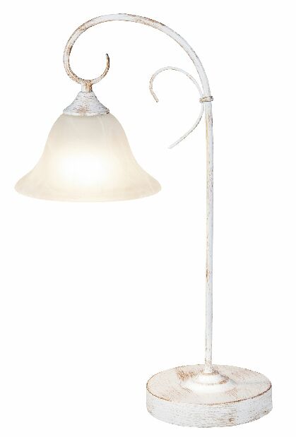 Stolní lampa Katherine 7187 (antická bílá + rýžové kamenné sklo)