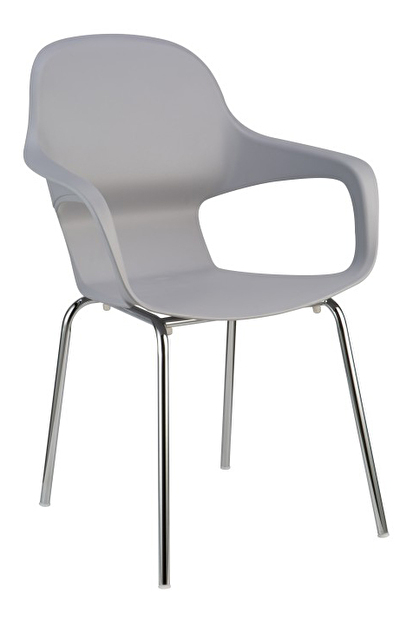 Jídelní židle Dorien (šedá + chrom)