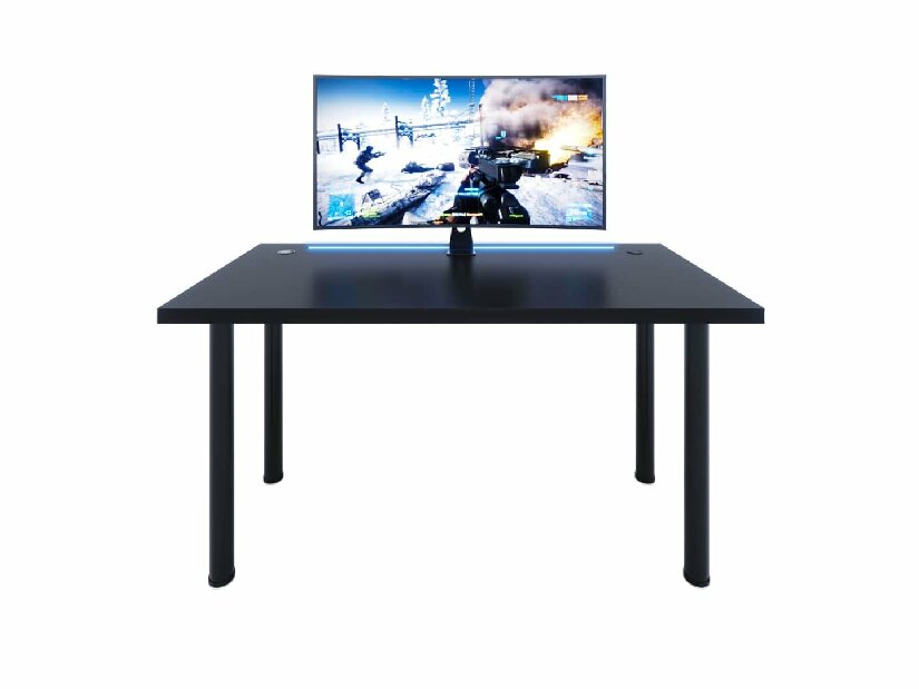 Herní pc stůl Gamer X (černá) (s RGB LED osvětlením)