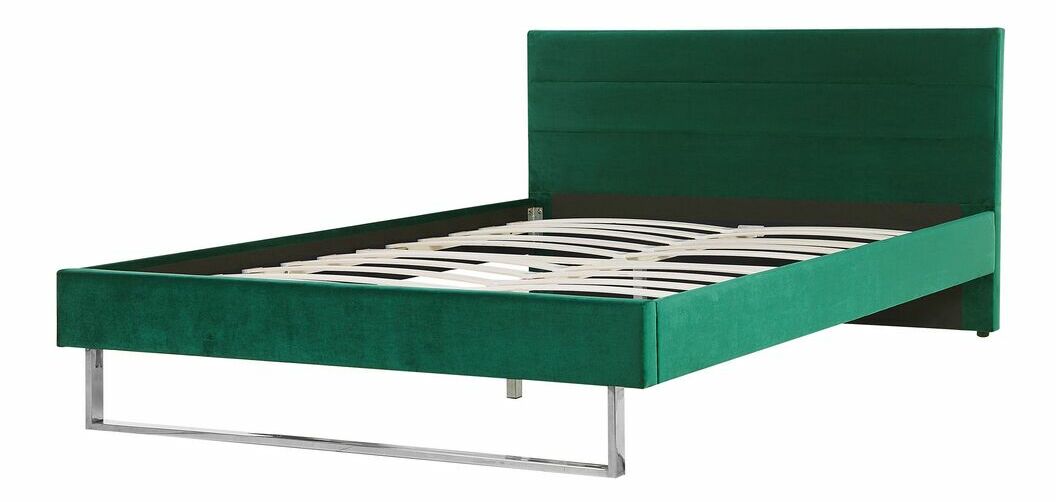 Manželská postel 160 cm BELAE (s roštem) (zelená)