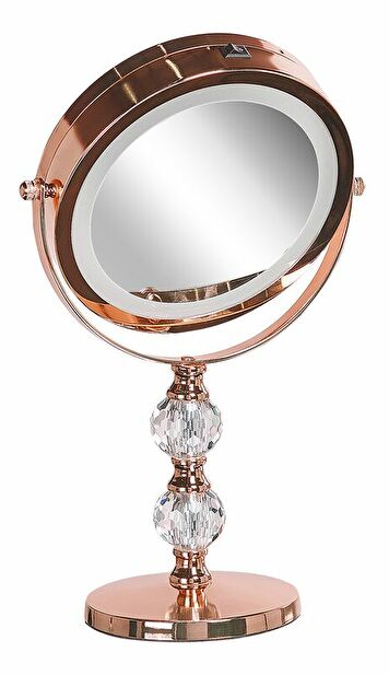 Makeup zrcadlo ø 18 cm Clair (růžovozlatá)