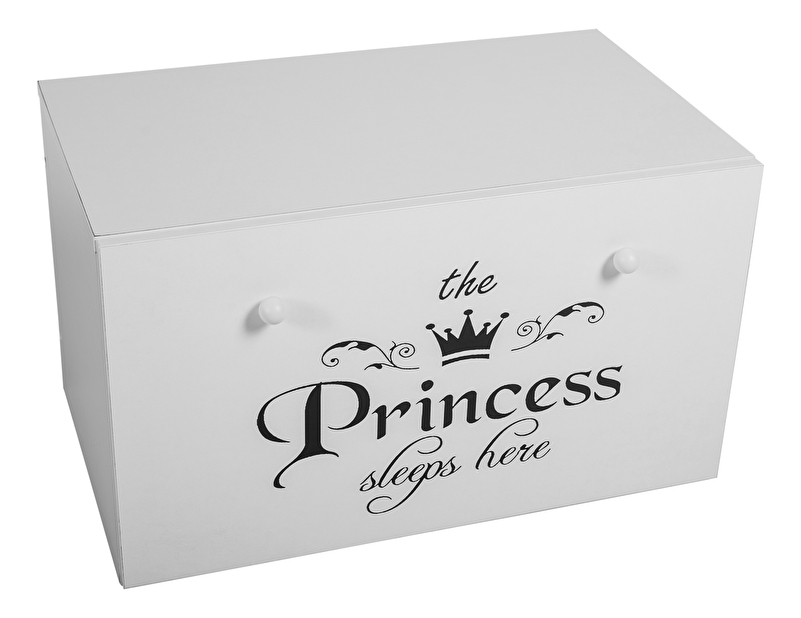 Úložný box pro děti Ione (bílá + princess)