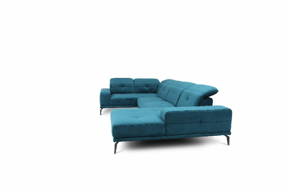 Rohová sedačka ve tvaru U Nicolette (modro-šedá) (L)