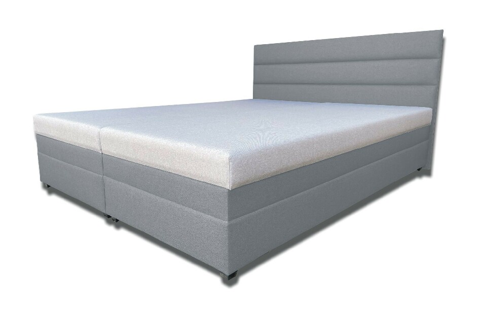 Manželská postel 160 cm Rebeka (se sendvičovými matracemi) (světle šedá)