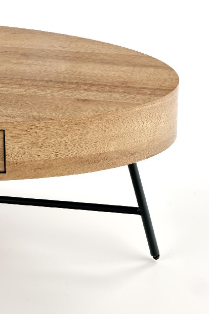 Konferenční stolek Corisa (dub zlatý + černá)