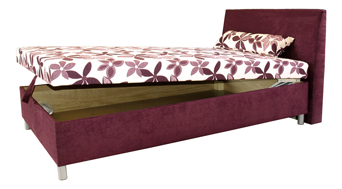 Jednolůžková postel (válenda) 120 cm Benab Elson komfort (s roštem, matracem a snímatelný polštářem) *výprodej