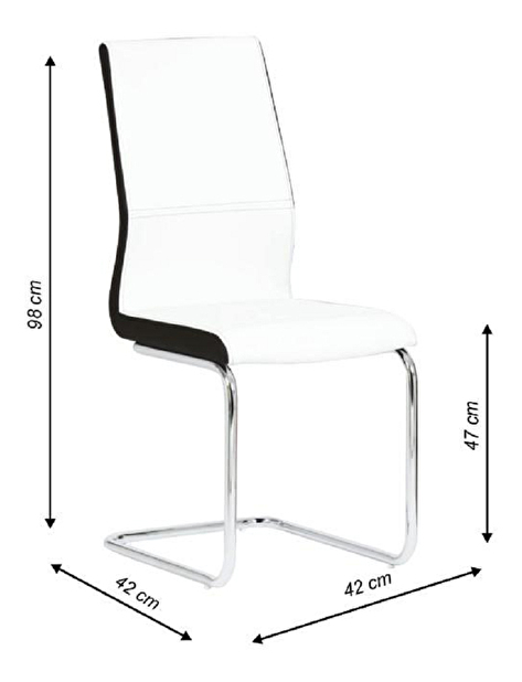 Jídelní židle Nacton (bílá + černá)
