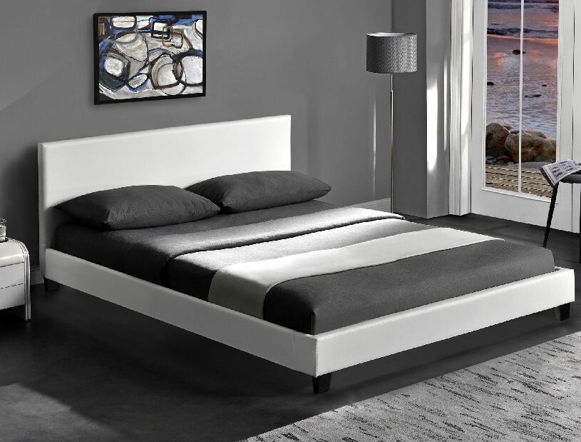 Manželská postel 160 cm Pago (bílá) (s roštem) *výprodej