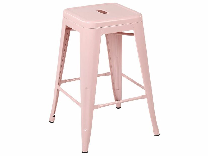 Set 2 ks barových židlí 60 cm Chloe (růžová)