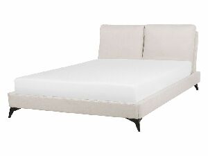 Manželská postel 140 cm MELIA (s roštem) (béžová)