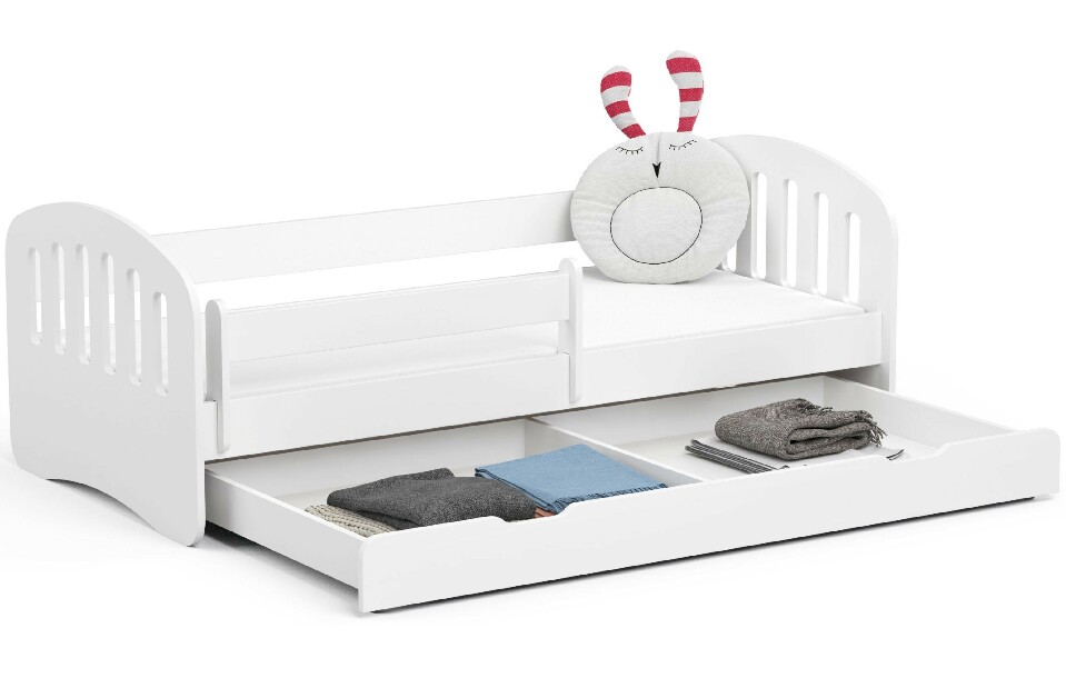 Dětská postel Preena (bílá) (s matrací)