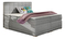 Manželská postel Boxspring 180 cm Abbie (světle šedá) (s matracemi)