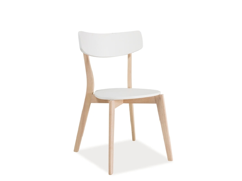 Jídelní židle Turriff (bílá + dub bělený) *výprodej