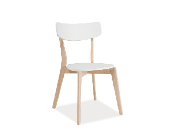 Jídelní židle Turriff (bílá + dub bělený) *výprodej