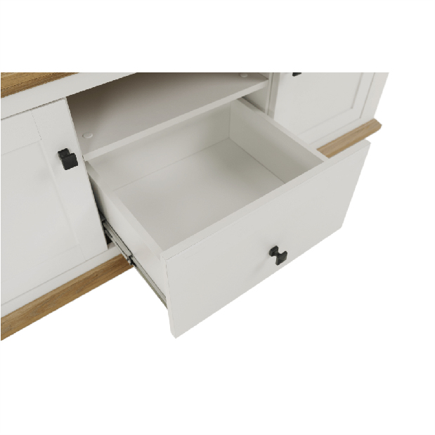 TV stolek/skříňka Leoras MZ15 (bílá + dub grand)