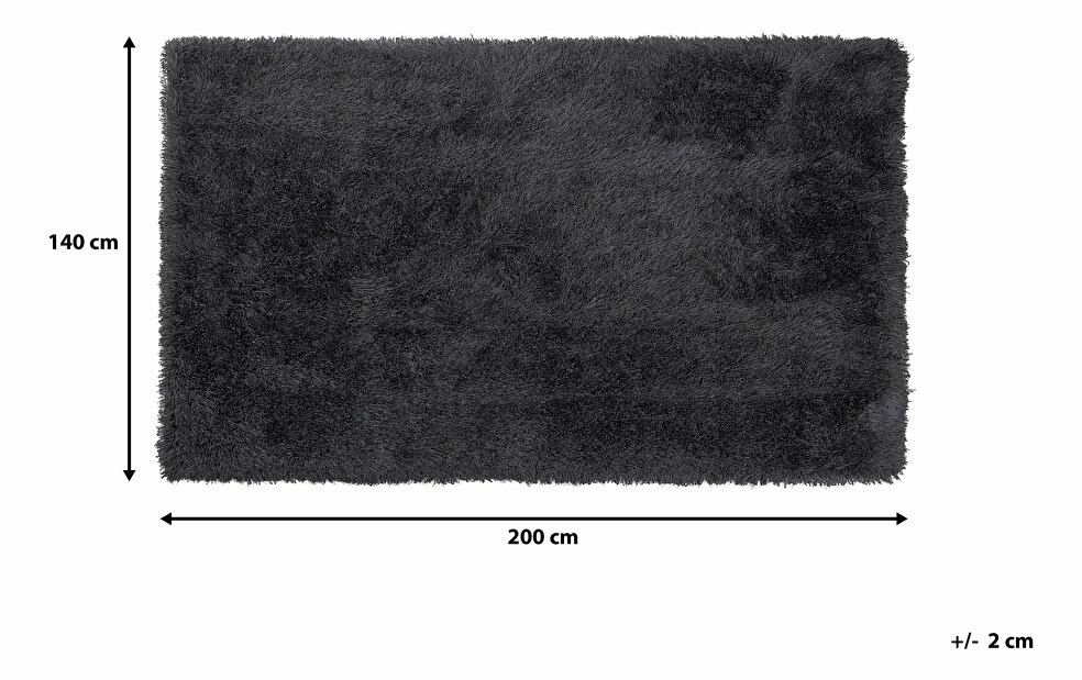 Koberec 200 cm Caiguna (černá)