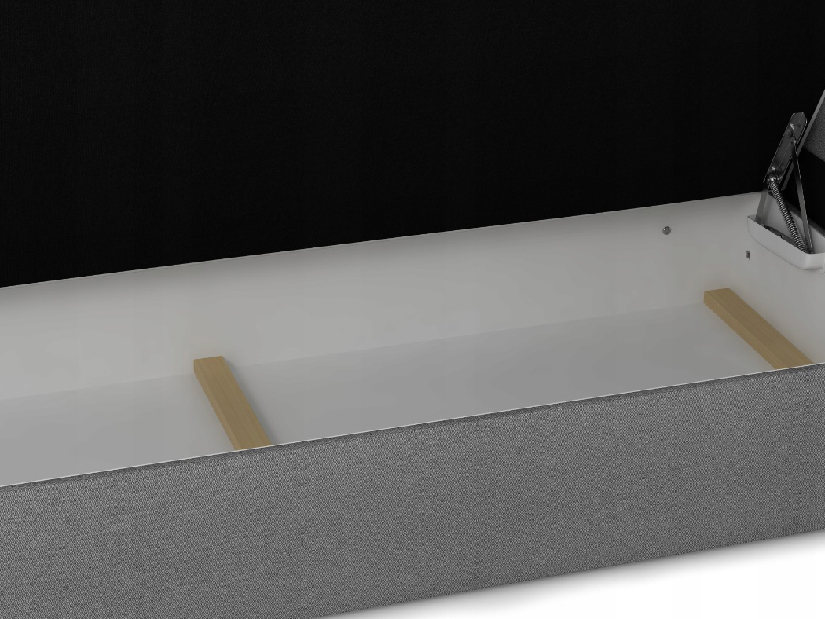 Manželská postel Boxspring 160 cm Fade 2 Comfort (šedá) (s matrací a úložným prostorem)
