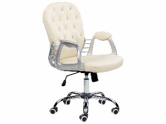 Kancelářská židle Prince (béžová ekokůže)