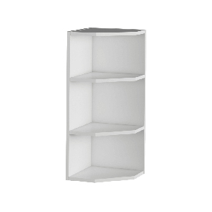 Rohová horní kuchyňská skříňka Janne Typ 3 (bílá)