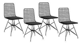  Set 4ks. jídelních židlí Pukobo 2 (černá)