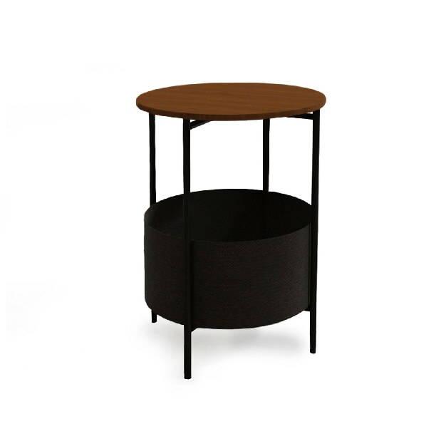 Příruční stolek Rotenstein (Ořech + Černá)