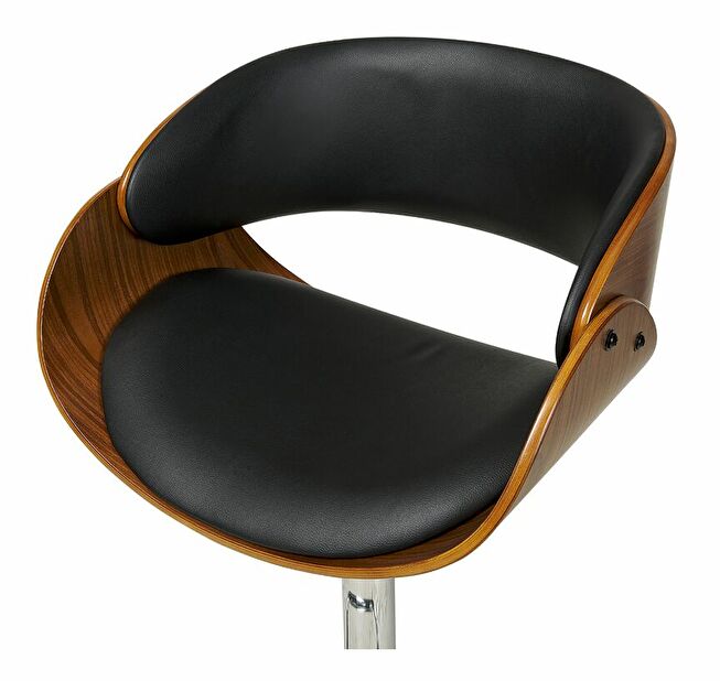 Barová židle Balu (ořech + černá)
