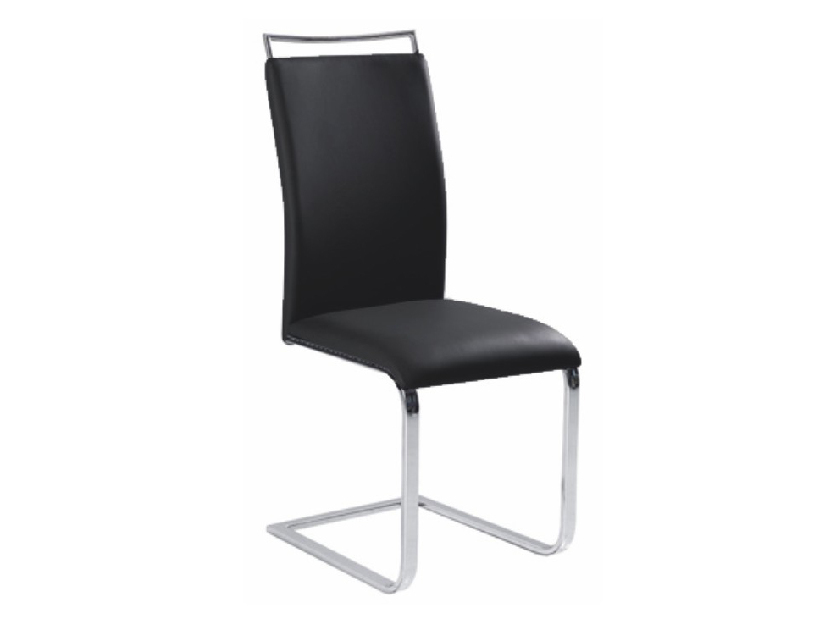 Jídelní židle Barna (černá + chrom)