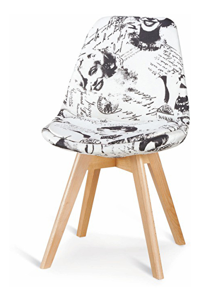 Jídelní židle Monroe (černá + bílá)