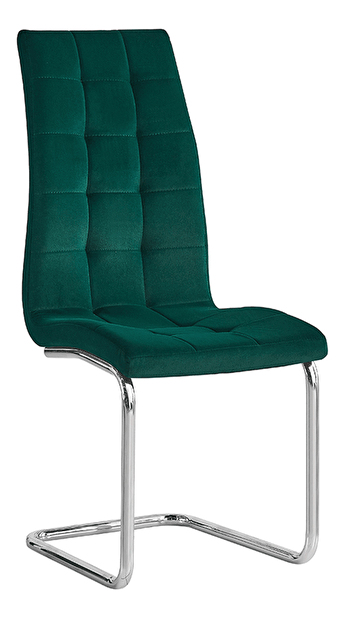 Jídelní židle Farando NEW (smaragdová + chróm)
