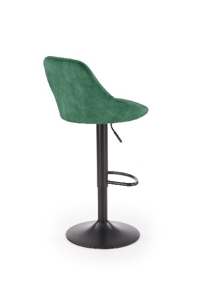 Barová židle Henrietta (tmavozelená + černá) *výprodej