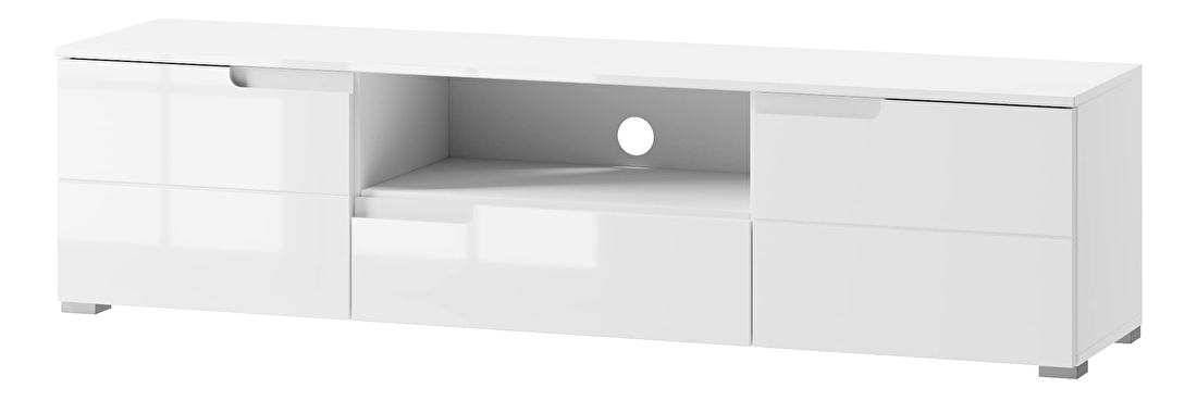 TV stolek/skříňka Sallosa 9 (bílá + lesk bílý)