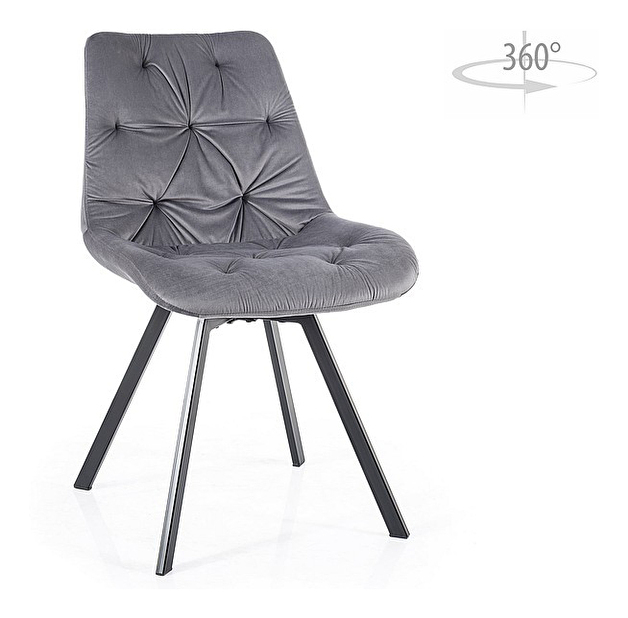Jídelní židle Vennie (šedá + černá)