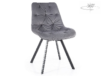 Jídelní židle Vennie (šedá + černá)
