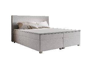 Manželská posteľ Boxspring 160 cm Simon (béžová) (s matracom, bez úložného priestoru)
