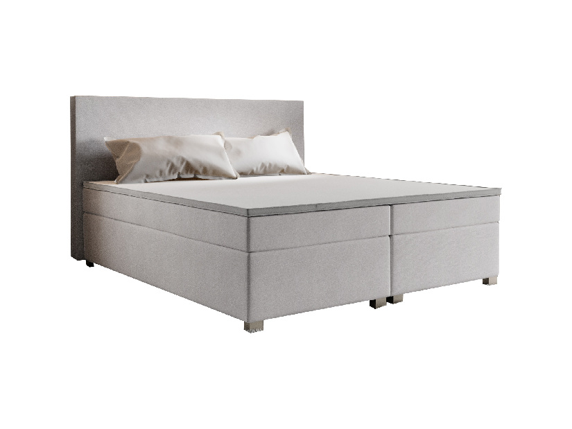 Manželská posteľ Boxspring 160 cm Simon (béžová) (s matracom, bez úložného priestoru)
