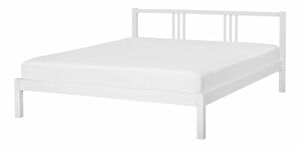 Manželská postel 180 cm VALLES (s roštem) (bílá)