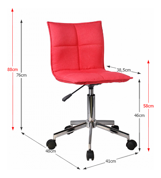 Kancelářská židle Apavu (červená)