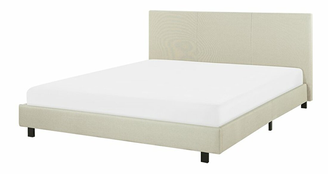 Manželská postel 160 cm ALVIA (s roštem) (béžová)