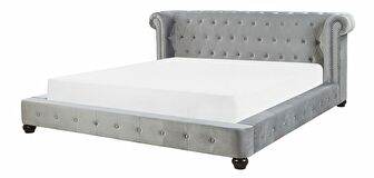 Manželská postel 180 cm CAVILLA (s roštem) (šedá)
