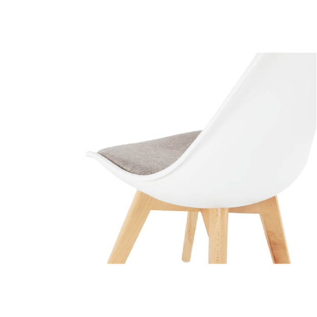 Jídelní židle Ambany (bílá + béžová)