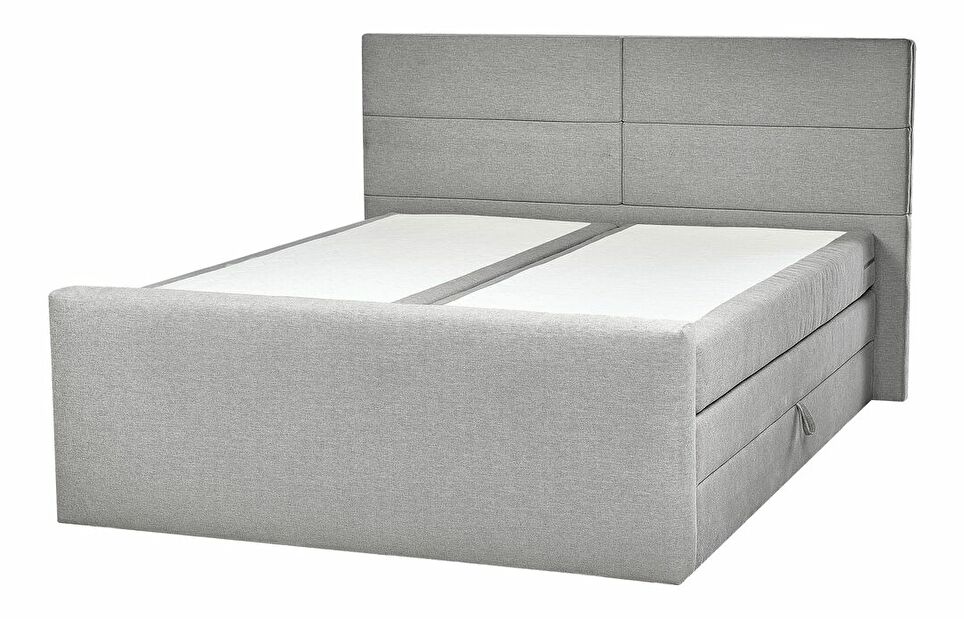 Manželská postel 180 cm Aoyun (šedá) (s roštem a matrací) (s úl. prostorem)