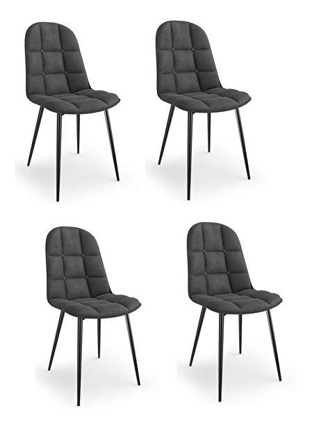 Set 4 ks. jídelních židlí Davant (šedá) *výprodej