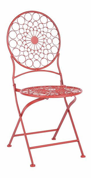 Set 2 ks zahradních židlí Shealee (červená)
