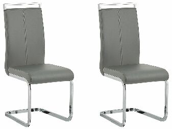 Set 2 ks. jídelních židlí GERED (šedá)